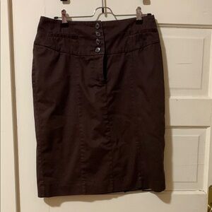 Worthington Brown Pencil Skirt Knee-Length Work